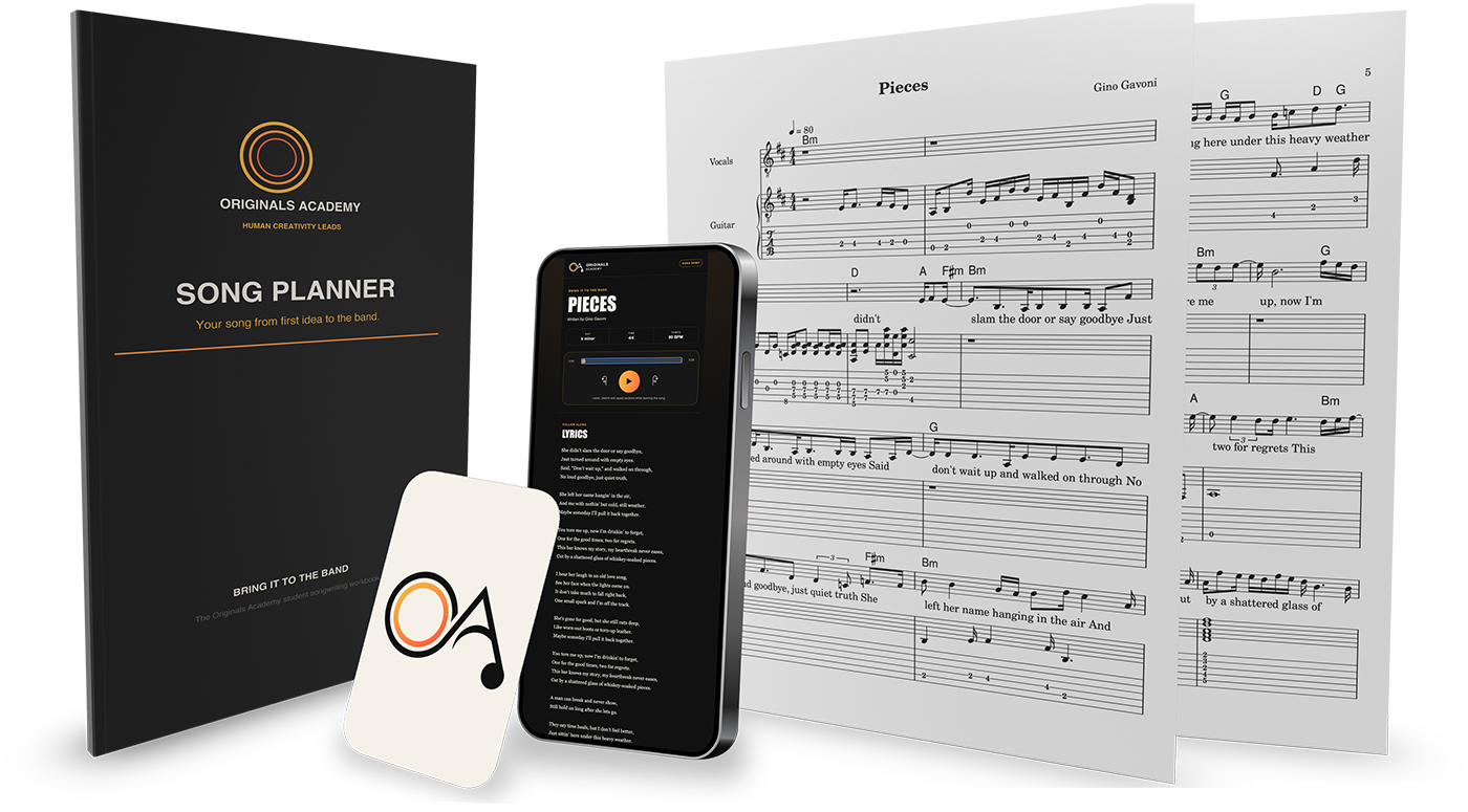 Originals Academy Band Pack with Song Planner, sheet music, demo player and Instant Music Card